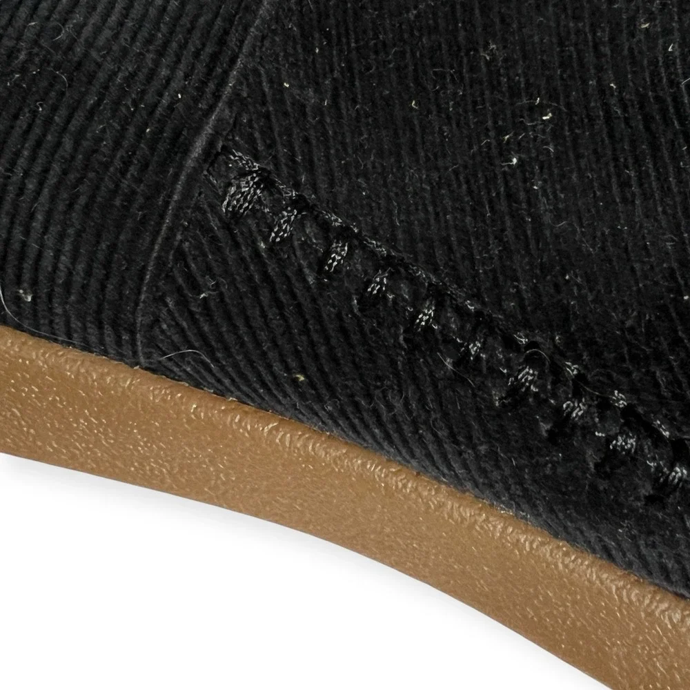 SANUK Womens Ankle‎ Boots Corduroy Size 6 Black Shearling Bootie Chilling Warm